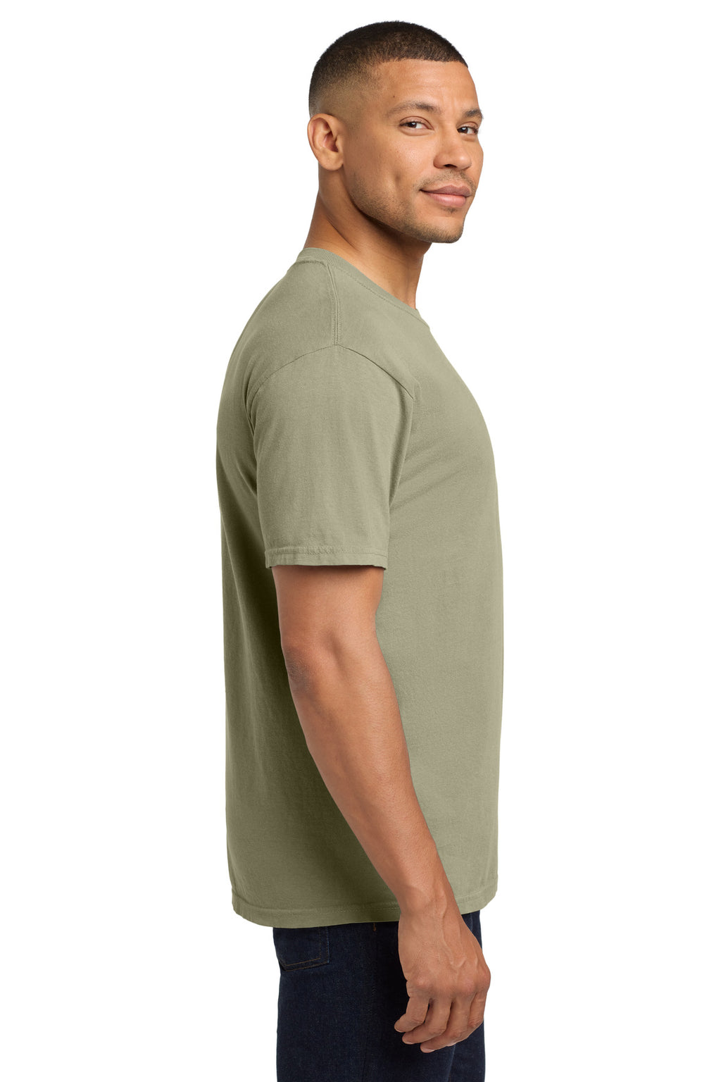 COMFORT COLORS Heavyweight Ring Spun Pocket Tee. 6030 - Khaki - side