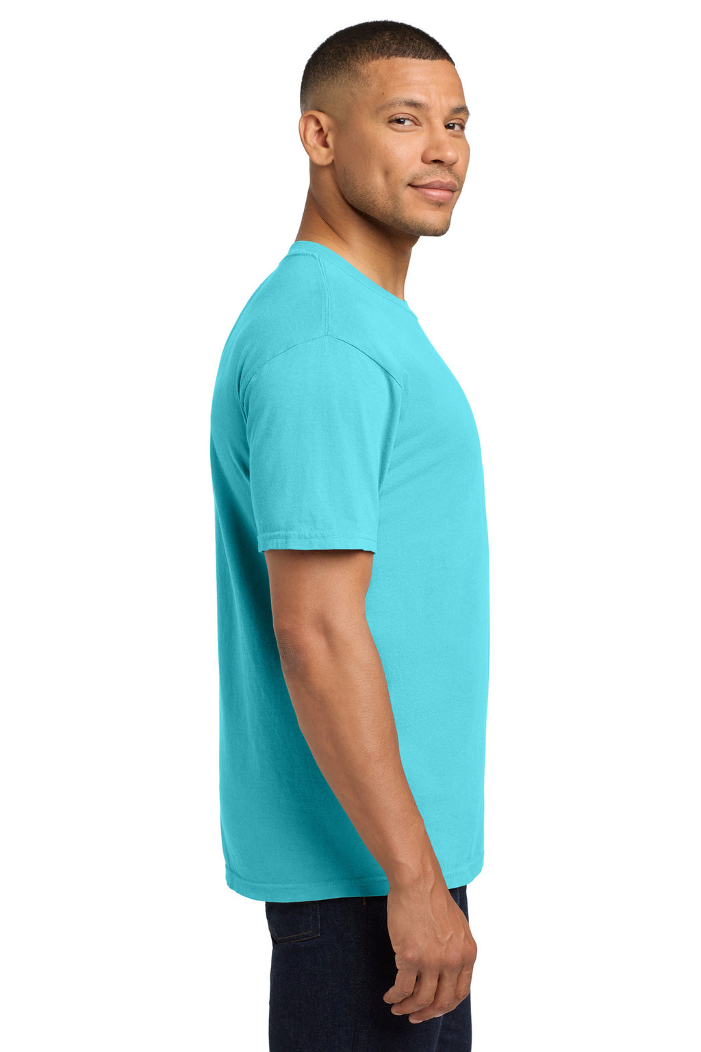 COMFORT COLORS Heavyweight Ring Spun Pocket Tee. 6030 - Lagoon - side