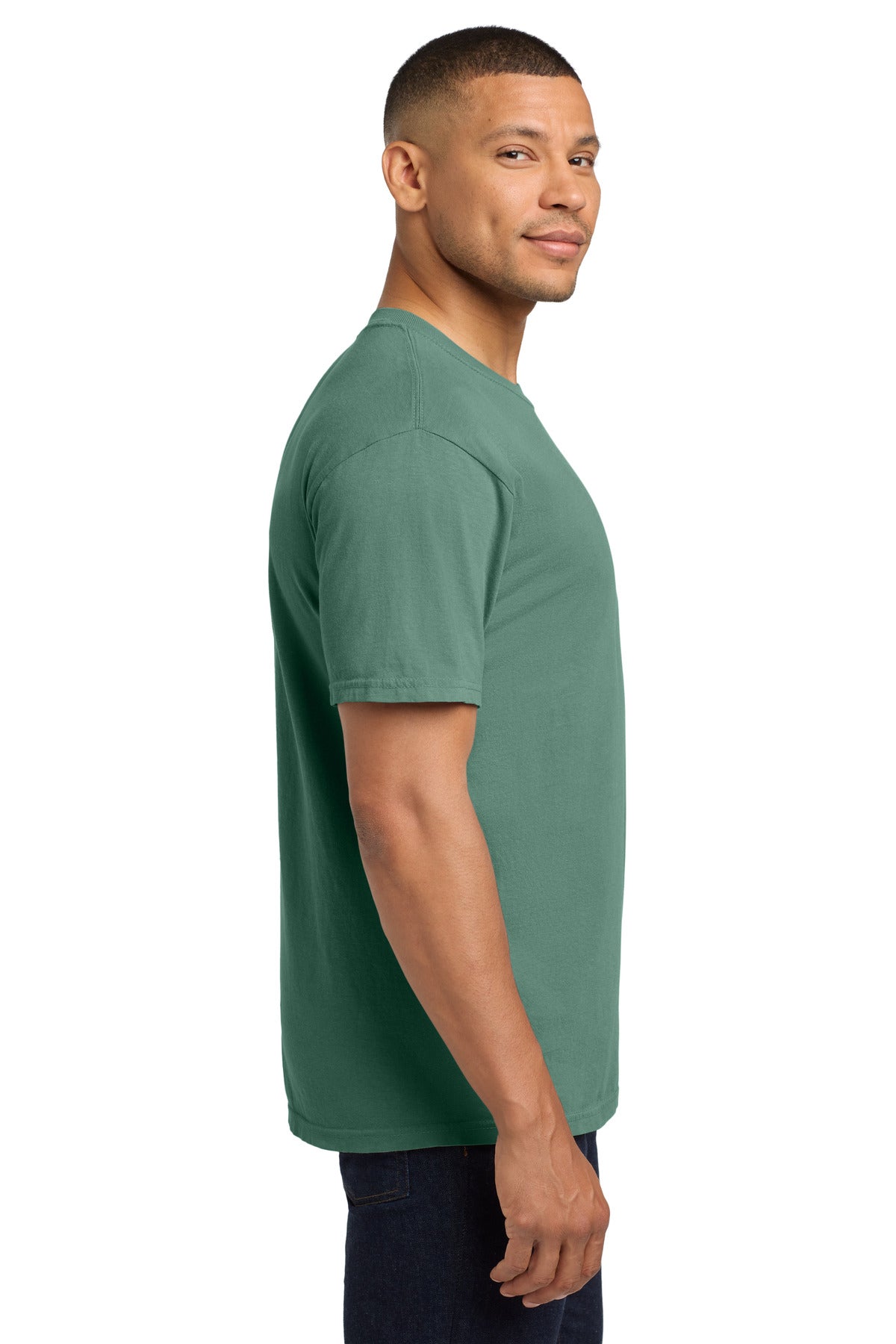 COMFORT COLORS Heavyweight Ring Spun Pocket Tee. 6030 - Light Green - side