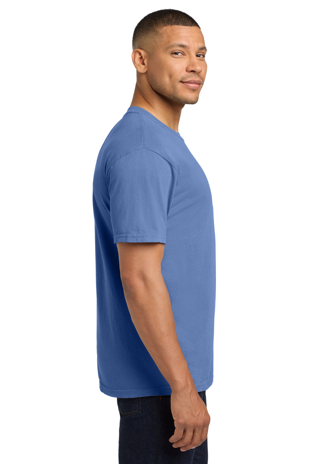 COMFORT COLORS Heavyweight Ring Spun Pocket Tee. 6030 - Periwinkle - side