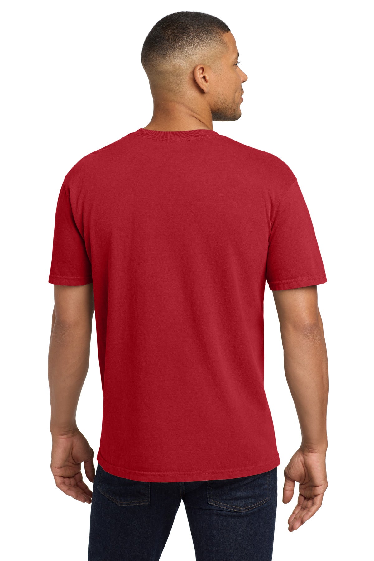 COMFORT COLORS Heavyweight Ring Spun Pocket Tee. 6030 - Red - back
