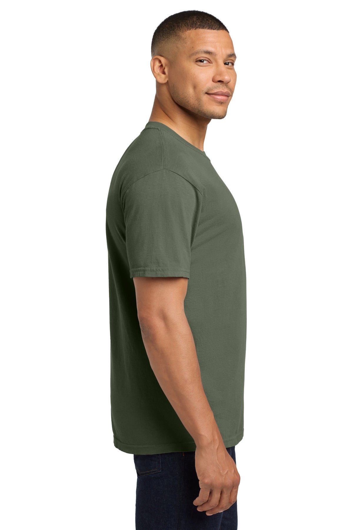 COMFORT COLORS Heavyweight Ring Spun Pocket Tee. 6030 - Sage - side