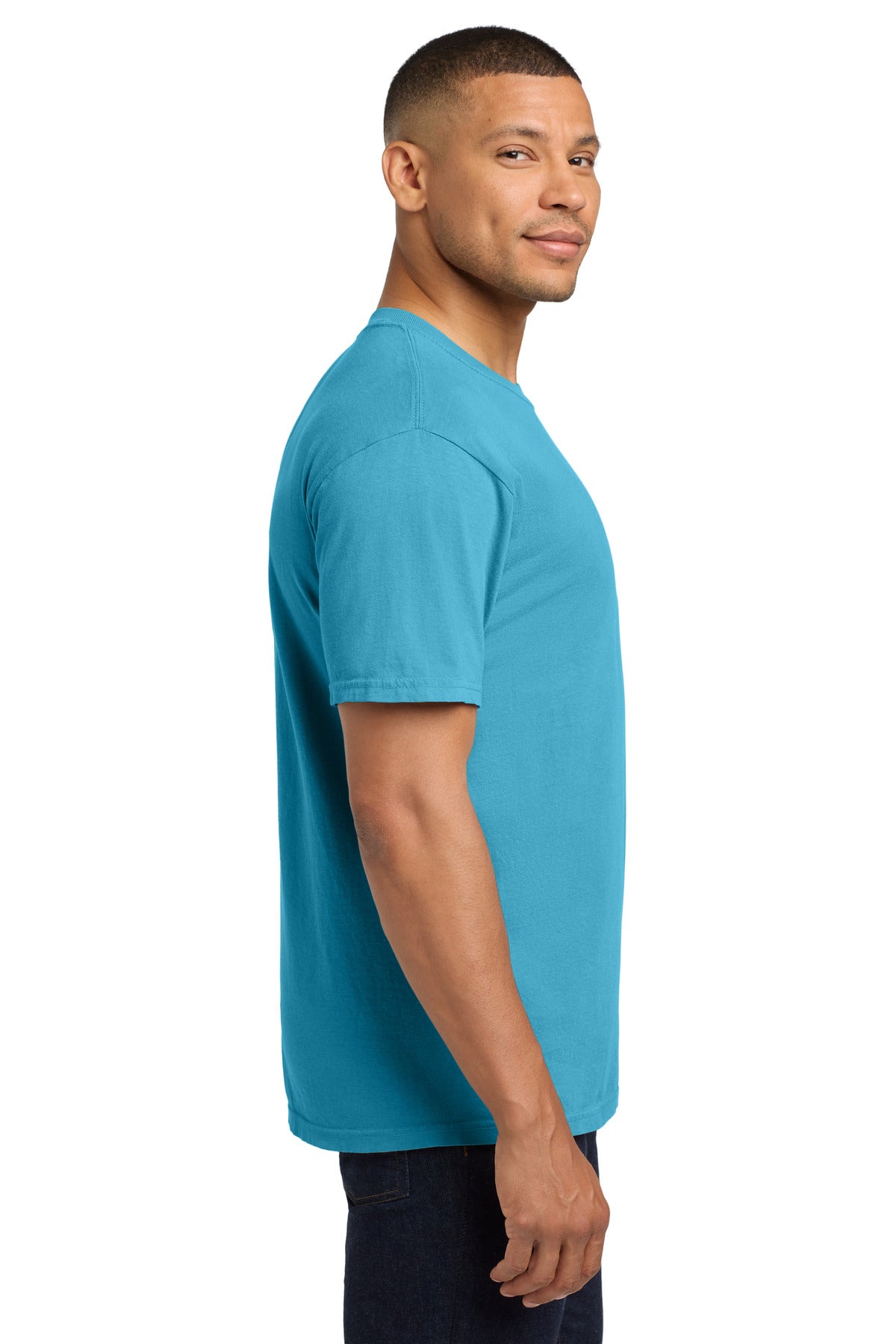 COMFORT COLORS Heavyweight Ring Spun Pocket Tee. 6030 - Sapphire - side