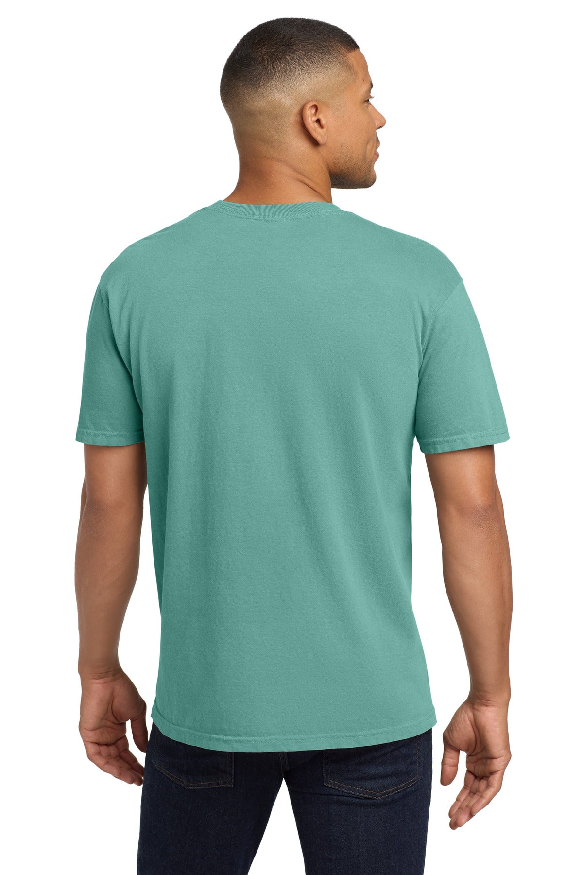 COMFORT COLORS Heavyweight Ring Spun Pocket Tee. 6030 - Seafoam - back