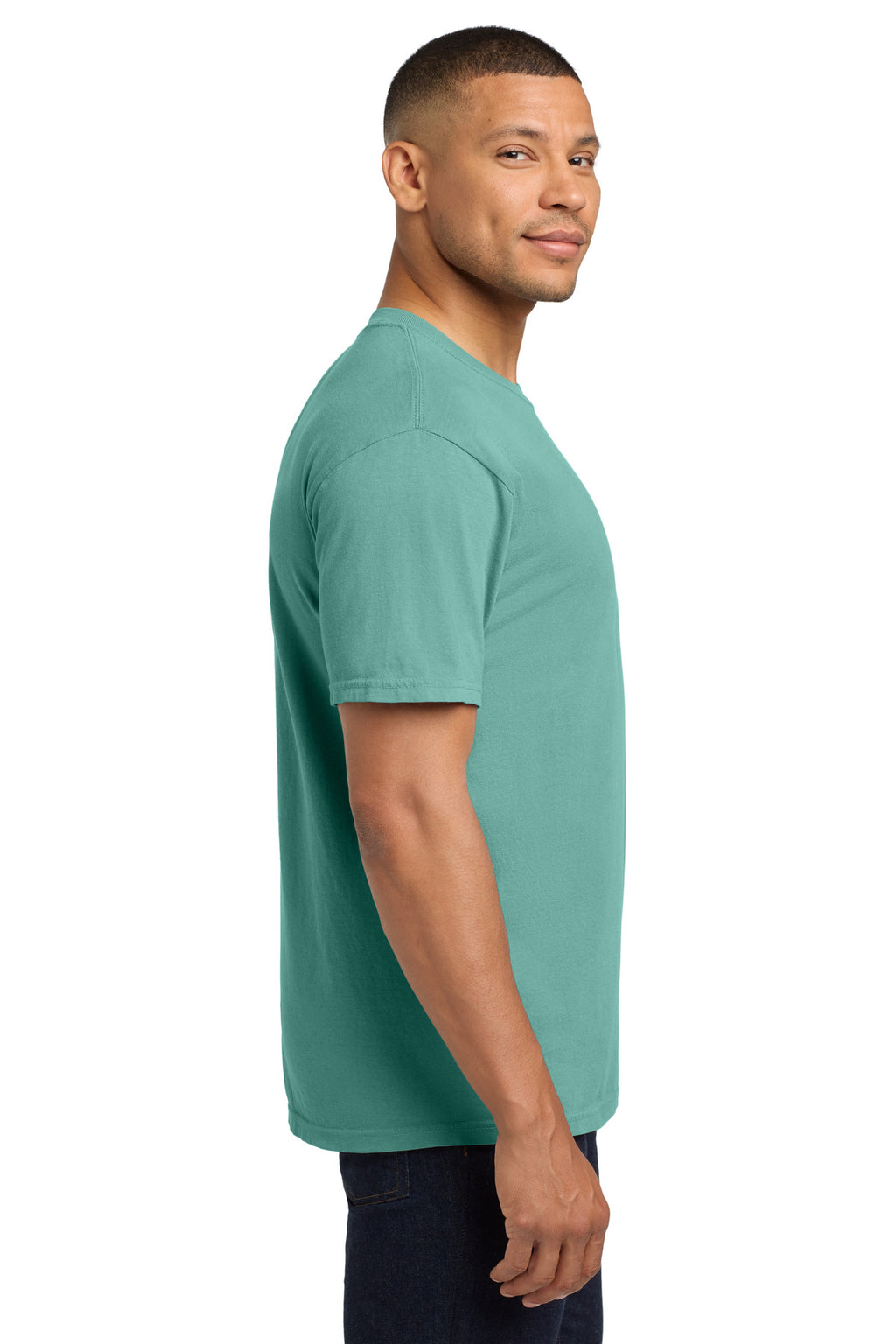 COMFORT COLORS Heavyweight Ring Spun Pocket Tee. 6030 - Seafoam - side