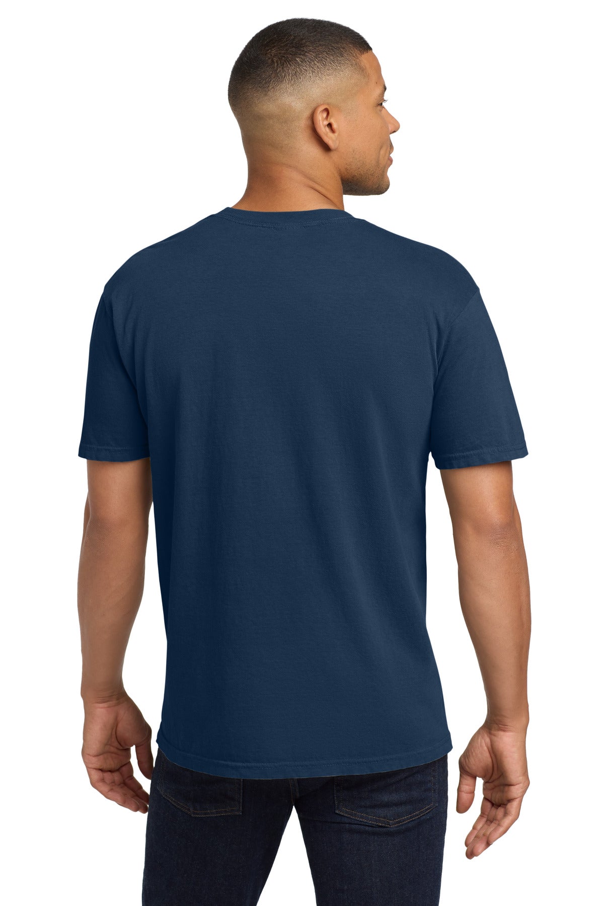 COMFORT COLORS Heavyweight Ring Spun Pocket Tee. 6030 - True Navy - back