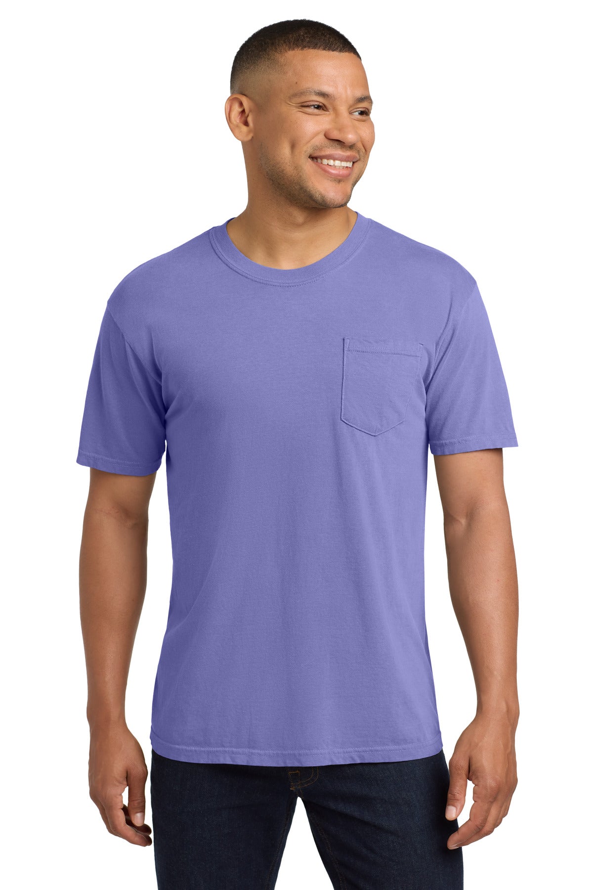 COMFORT COLORS Heavyweight Ring Spun Pocket Tee. 6030 - Violet - front
