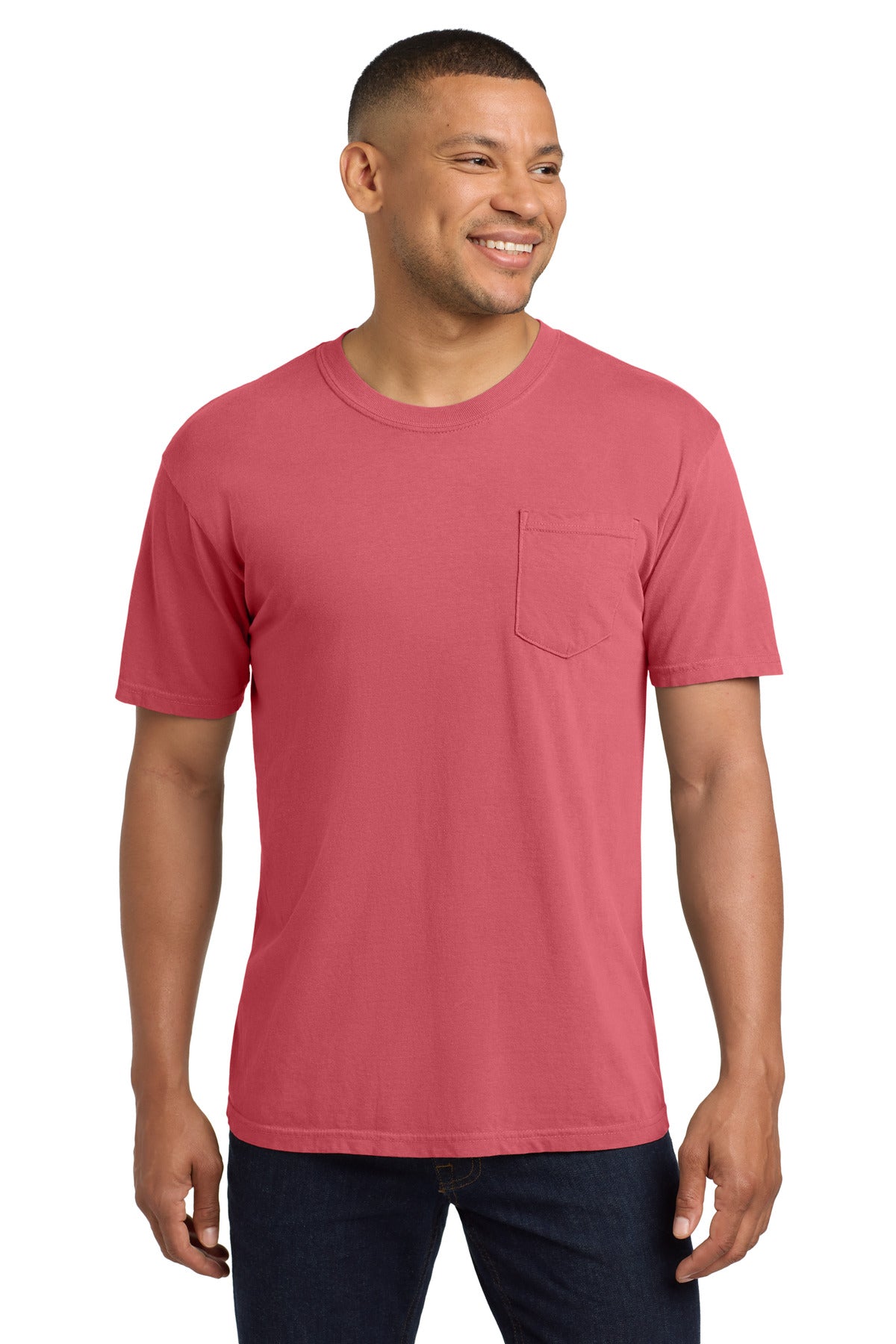 COMFORT COLORS Heavyweight Ring Spun Pocket Tee. 6030 - Watermelon - front