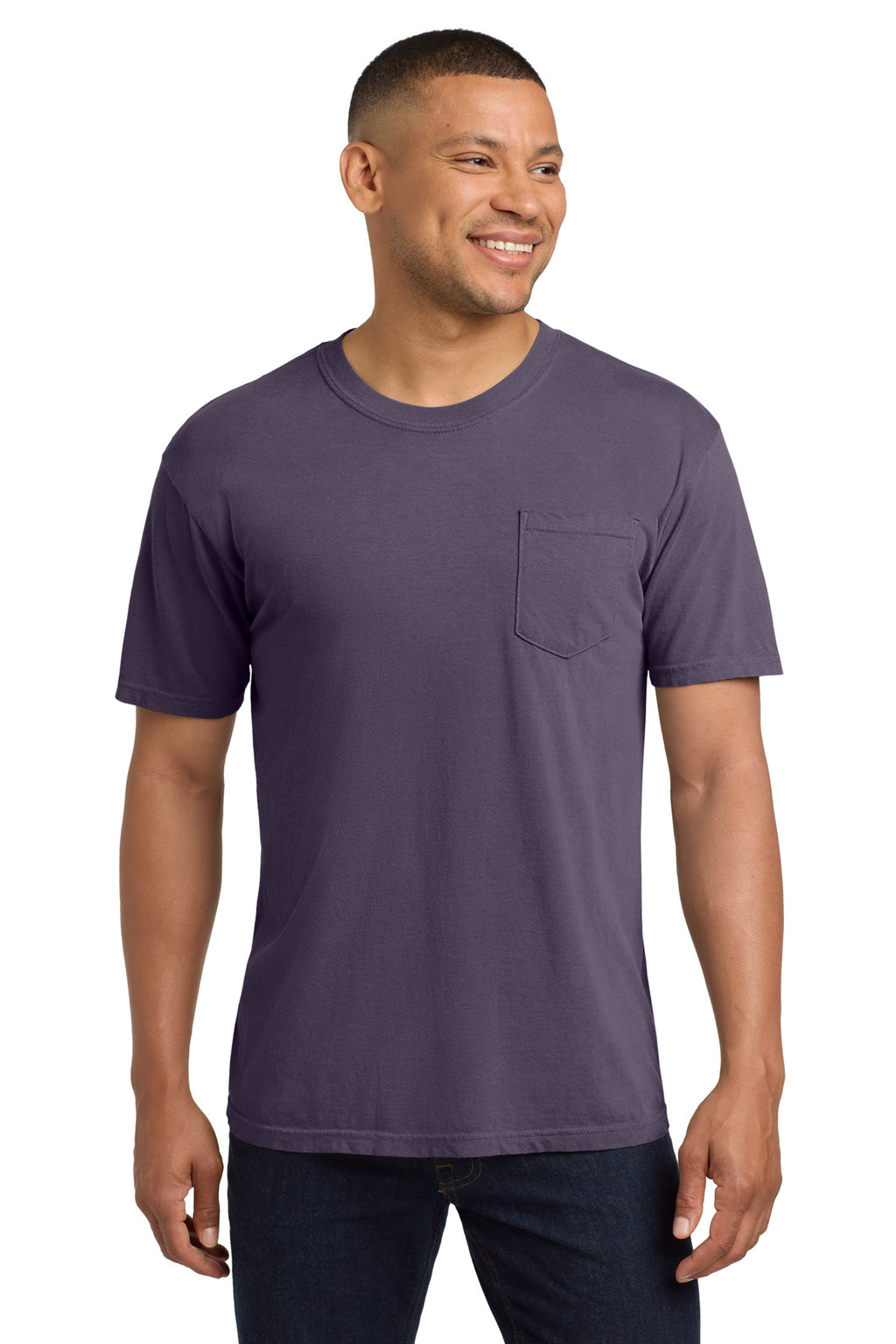 COMFORT COLORS Heavyweight Ring Spun Pocket Tee. 6030 - Wine - front