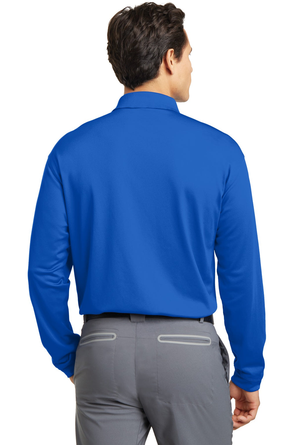 DISCONTINUED Nike Tall Long Sleeve Dri-FIT Stretch Tech Polo. 604940 - Blue Sapphire - back