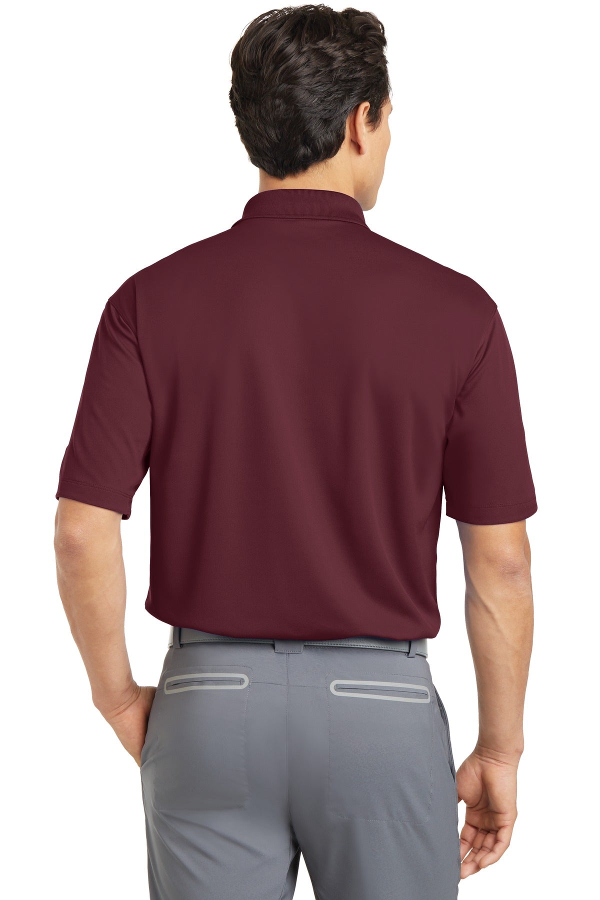 DISCONTINUED Nike Tall Dri-FIT Micro Pique Polo. 604941 - Team Red - back