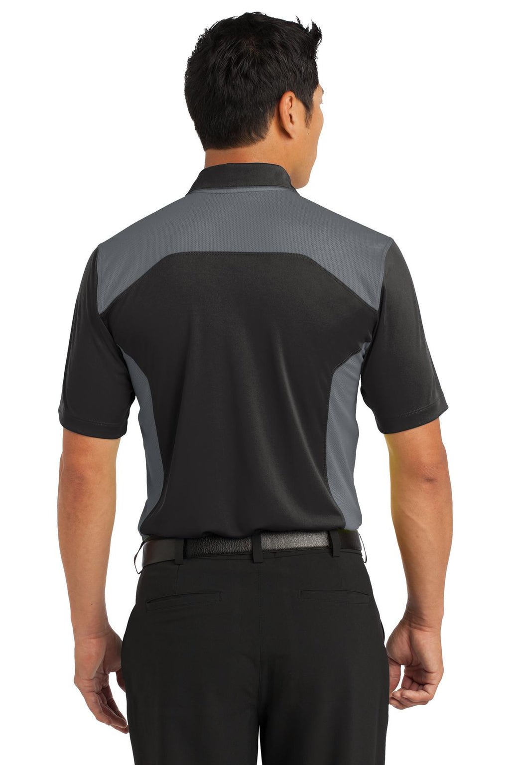 DISCONTINUED Nike Dri-FIT Engineered Mesh Polo. 632418 - Black/ Dark Grey - back