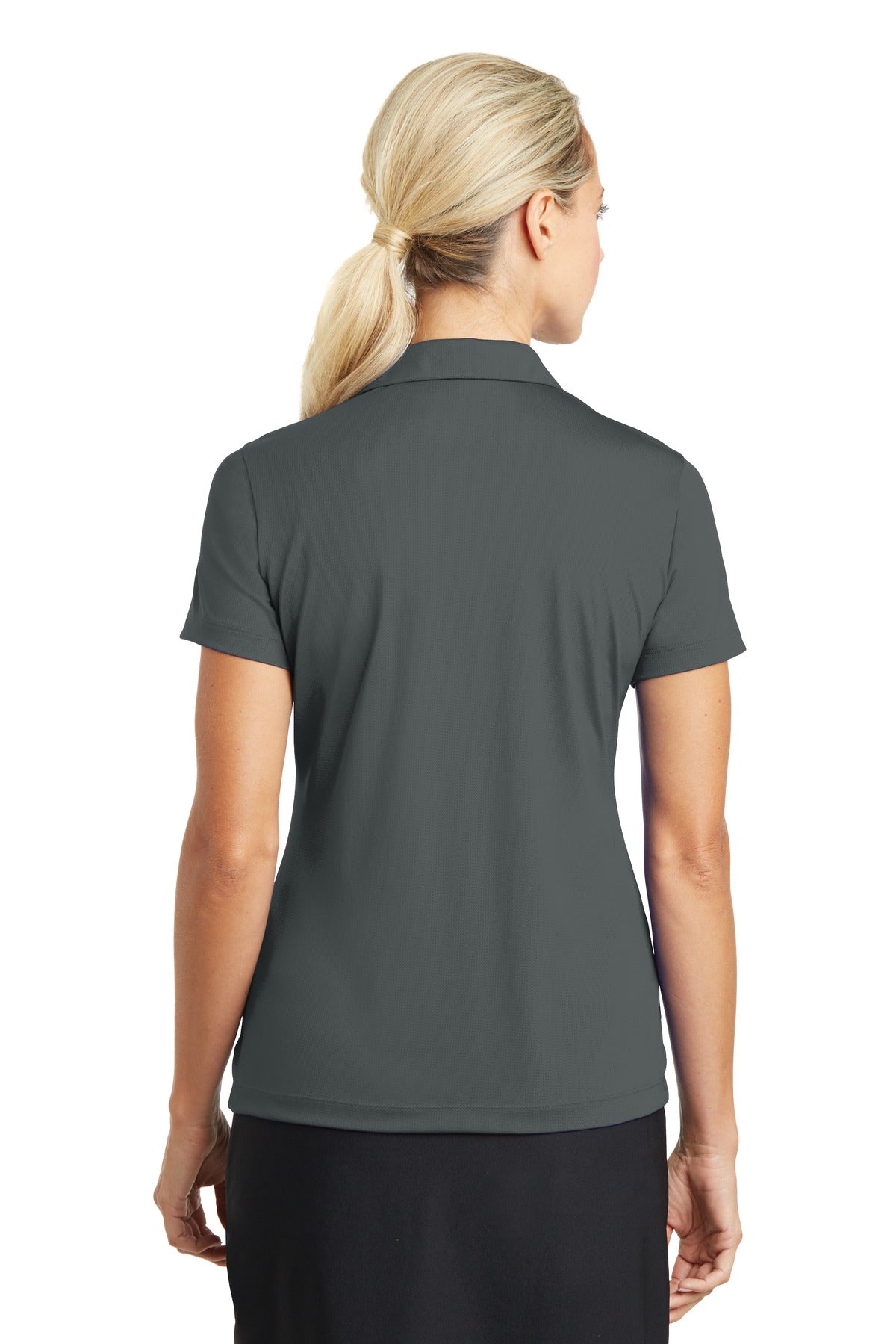 Nike Women's Dri-FIT Vertical Mesh Polo. 637165 - Anthracite - back