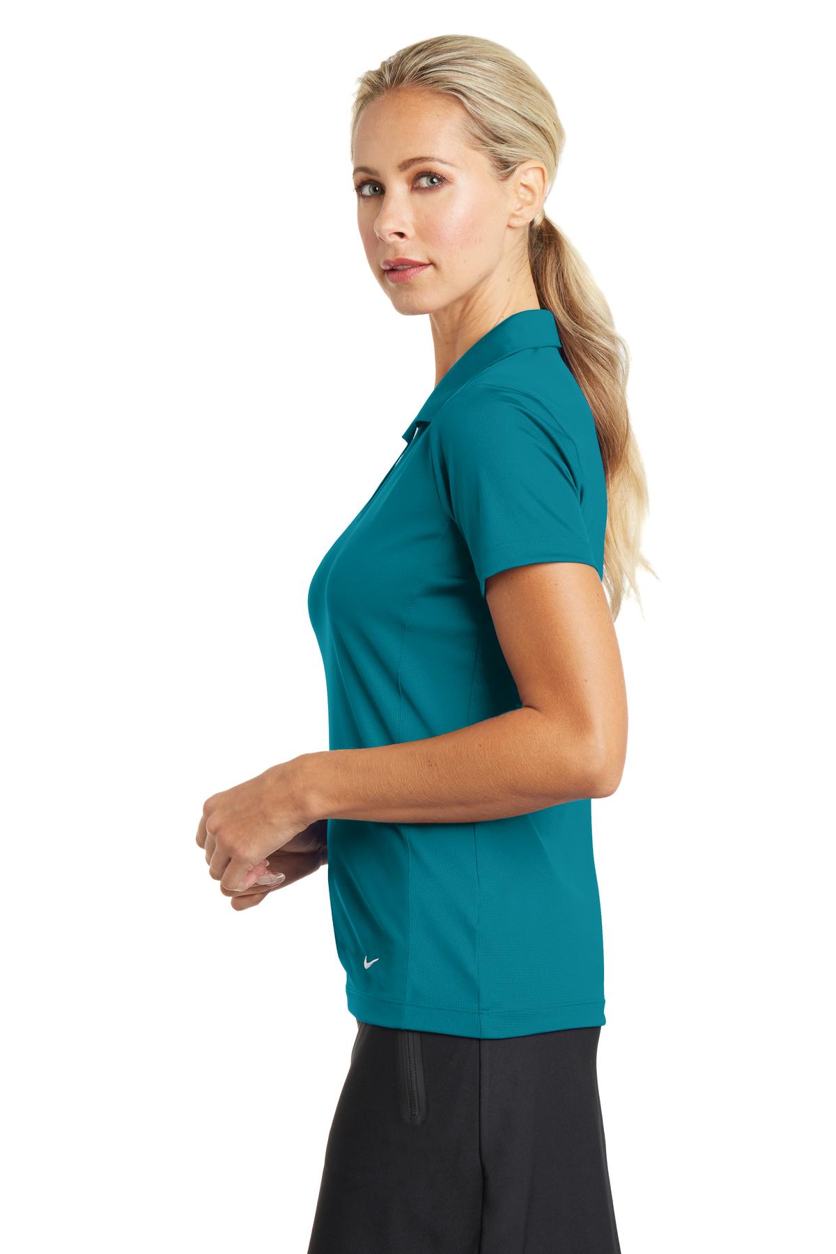 Nike Women's Dri-FIT Vertical Mesh Polo. 637165 - Blustery - side