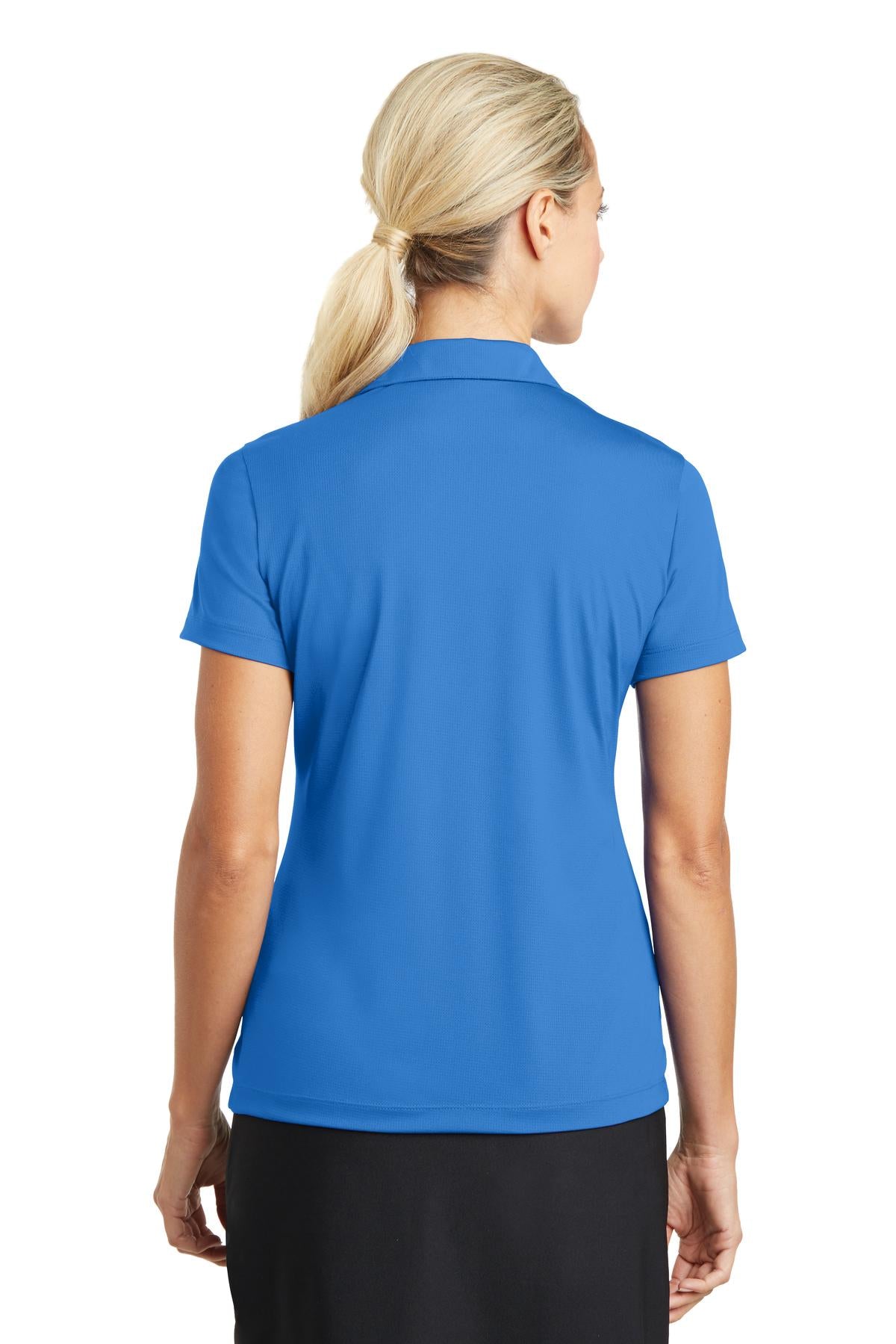Nike Women's Dri-FIT Vertical Mesh Polo. 637165 - Brisk Blue - back