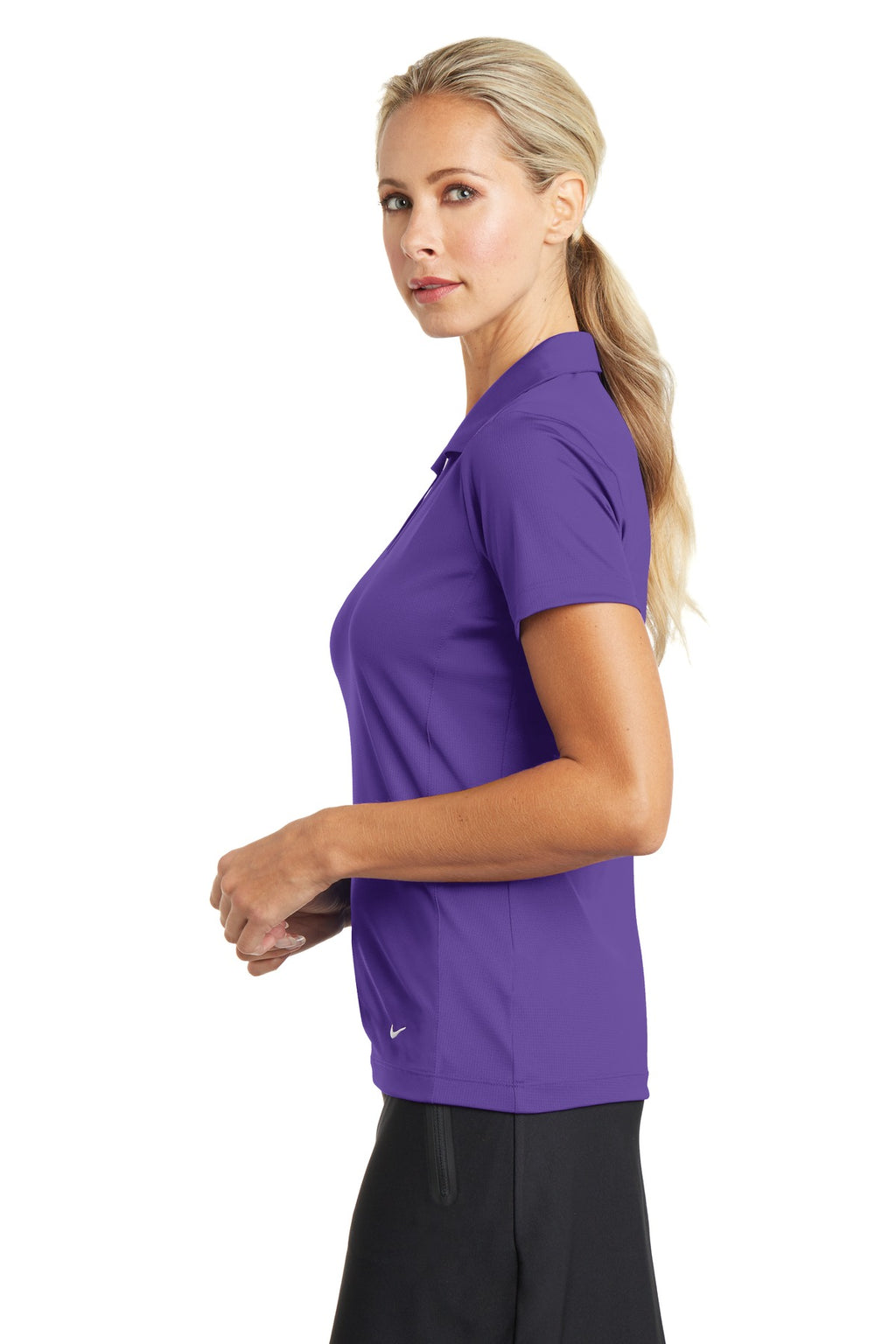 Nike Women's Dri-FIT Vertical Mesh Polo. 637165 - Court Purple - side