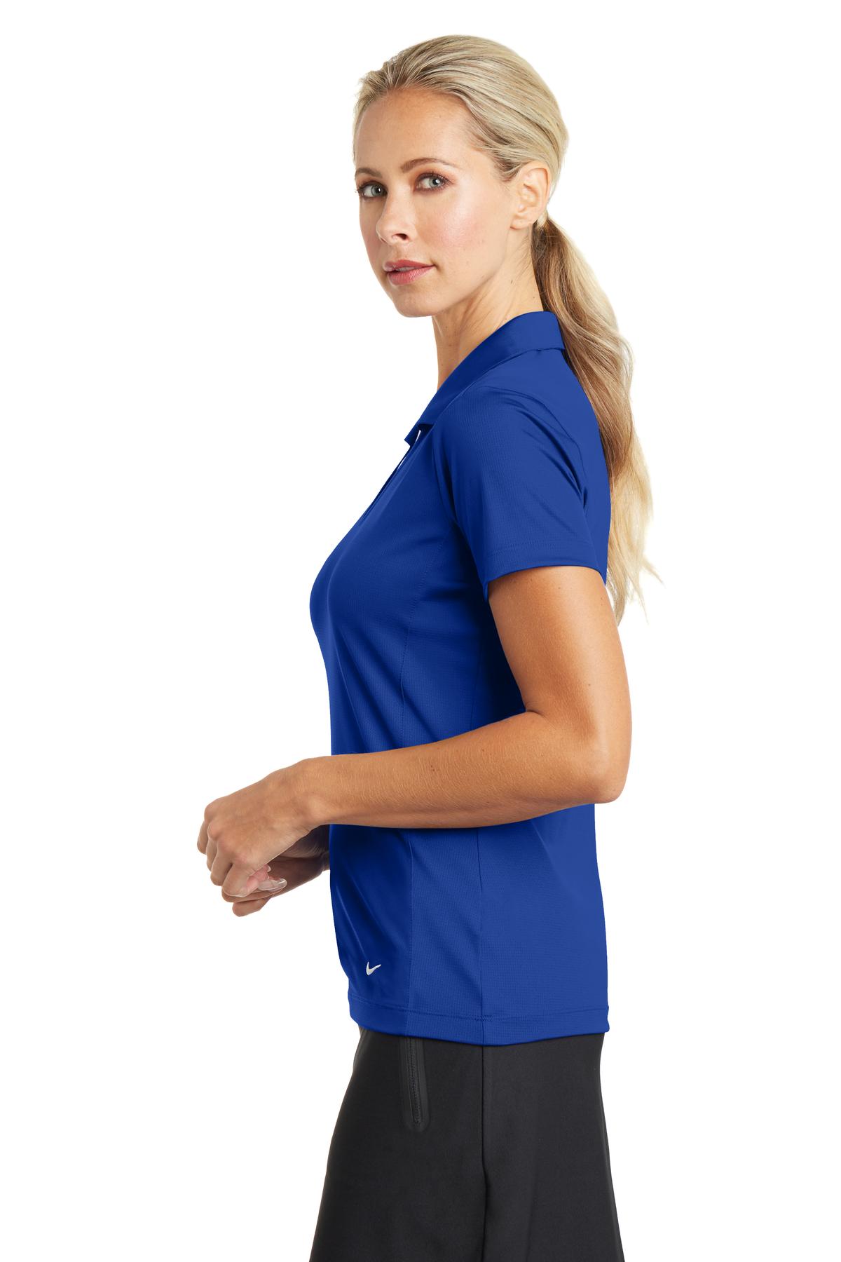 Nike Women's Dri-FIT Vertical Mesh Polo. 637165 - Old Royal - side