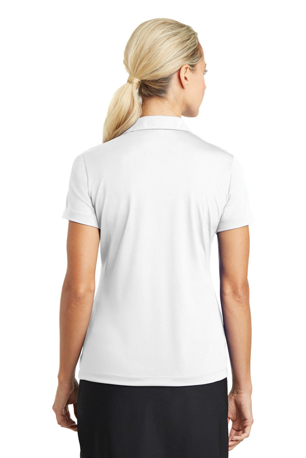 Nike Women's Dri-FIT Vertical Mesh Polo. 637165 - White - back