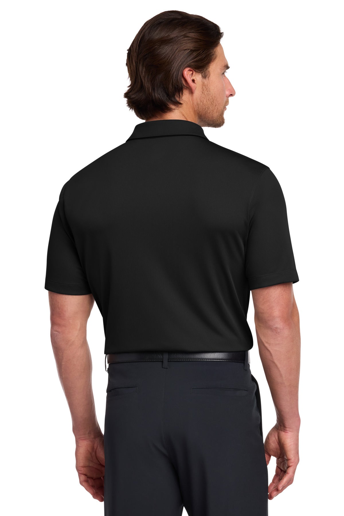 Nike Dri-FIT Vertical Mesh Polo. 637167 - Black - back