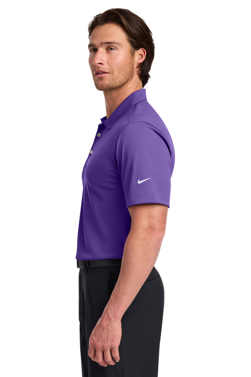 Nike Dri-FIT Vertical Mesh Polo. 637167 - Court Purple - side
