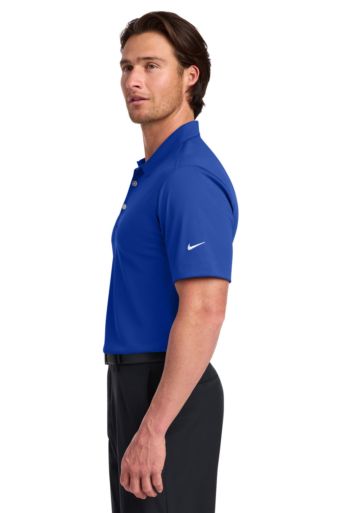 Nike Dri-FIT Vertical Mesh Polo. 637167 - Old Royal - side