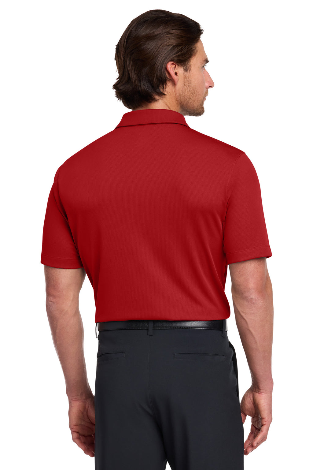 Nike Dri-FIT Vertical Mesh Polo. 637167 - University Red - back