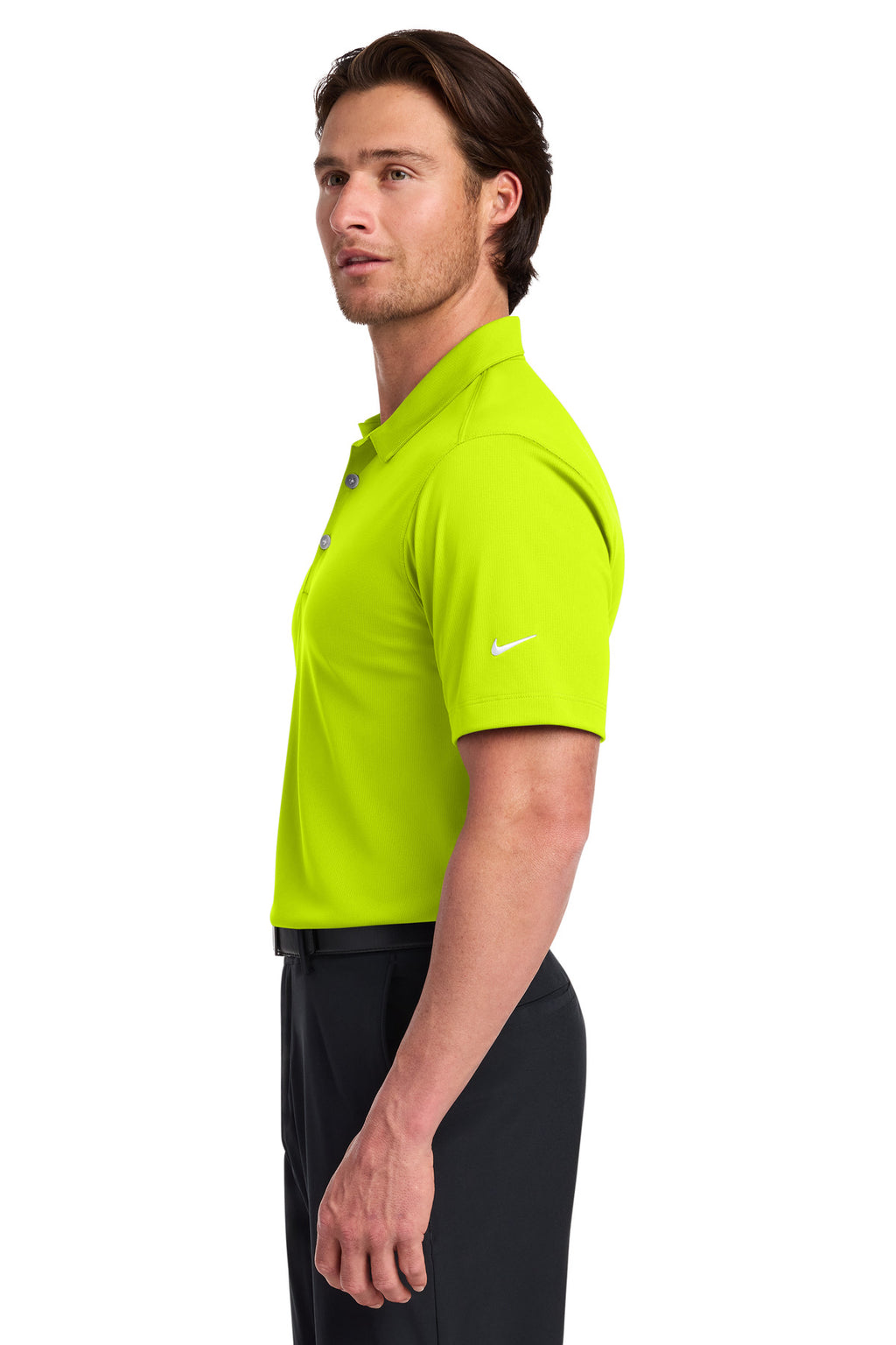Nike Dri-FIT Vertical Mesh Polo. 637167 - Volt - side