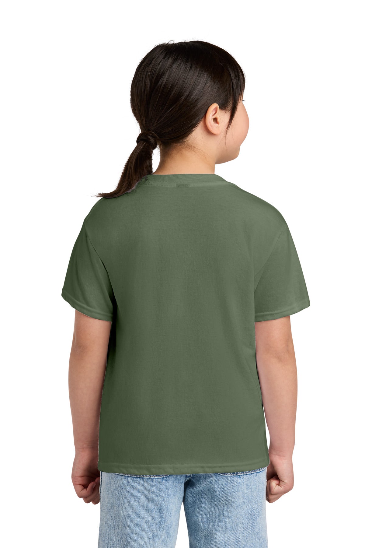Gildan Youth Softstyle CVC Tee 64000BCVC - Cactus - back