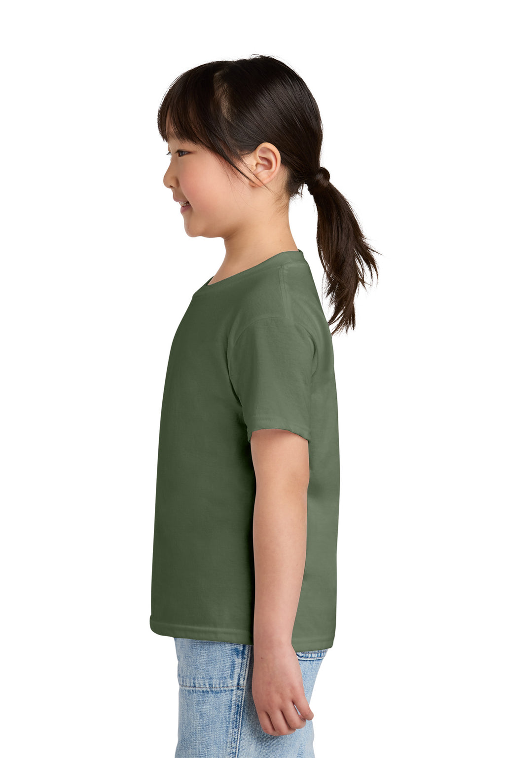 Gildan Youth Softstyle CVC Tee 64000BCVC - Cactus - side