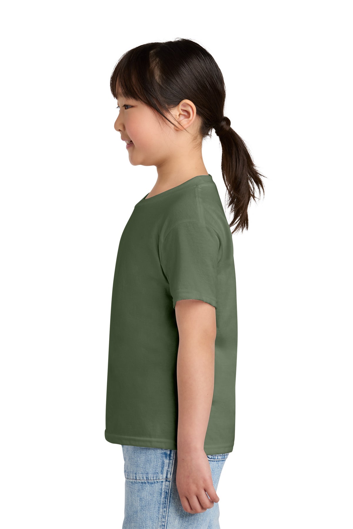 Gildan Youth Softstyle CVC Tee 64000BCVC - Cactus - side