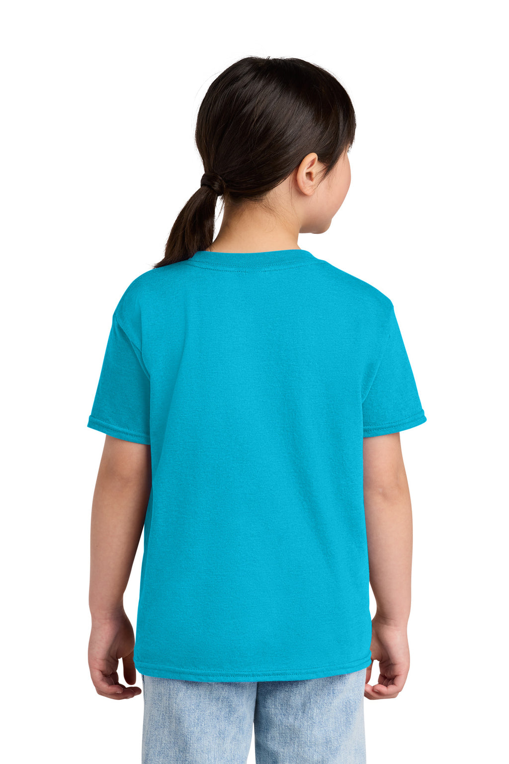 Gildan Youth Softstyle CVC Tee 64000BCVC - Caribbean Mist - back