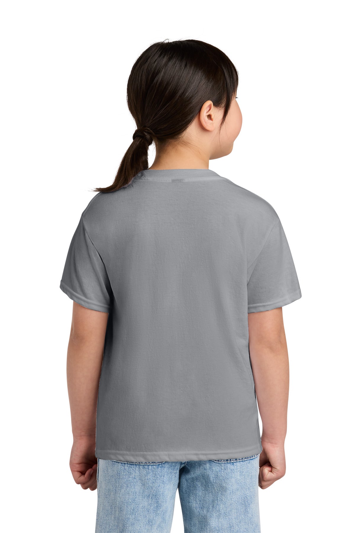 Gildan Youth Softstyle CVC Tee 64000BCVC - Cement - back