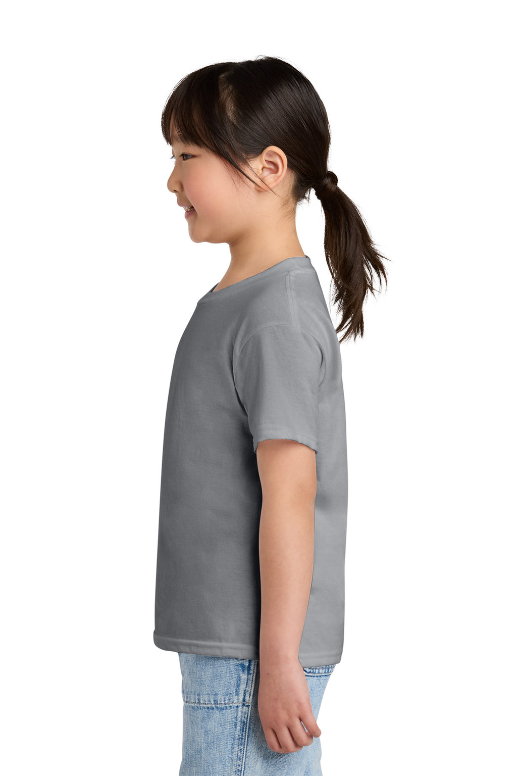 Gildan Youth Softstyle CVC Tee 64000BCVC - Cement - side