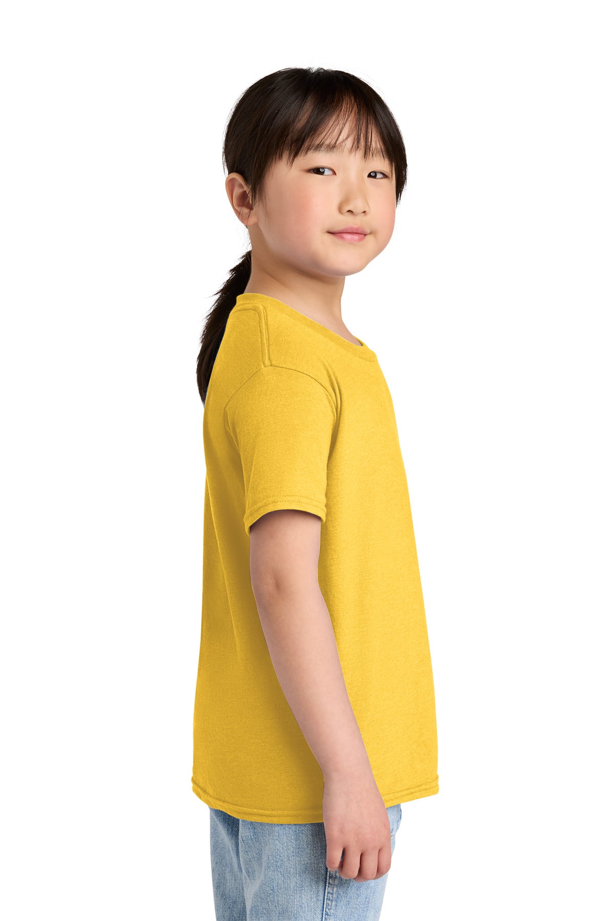 Gildan Youth Softstyle CVC Tee 64000BCVC - Daisy Mist - side