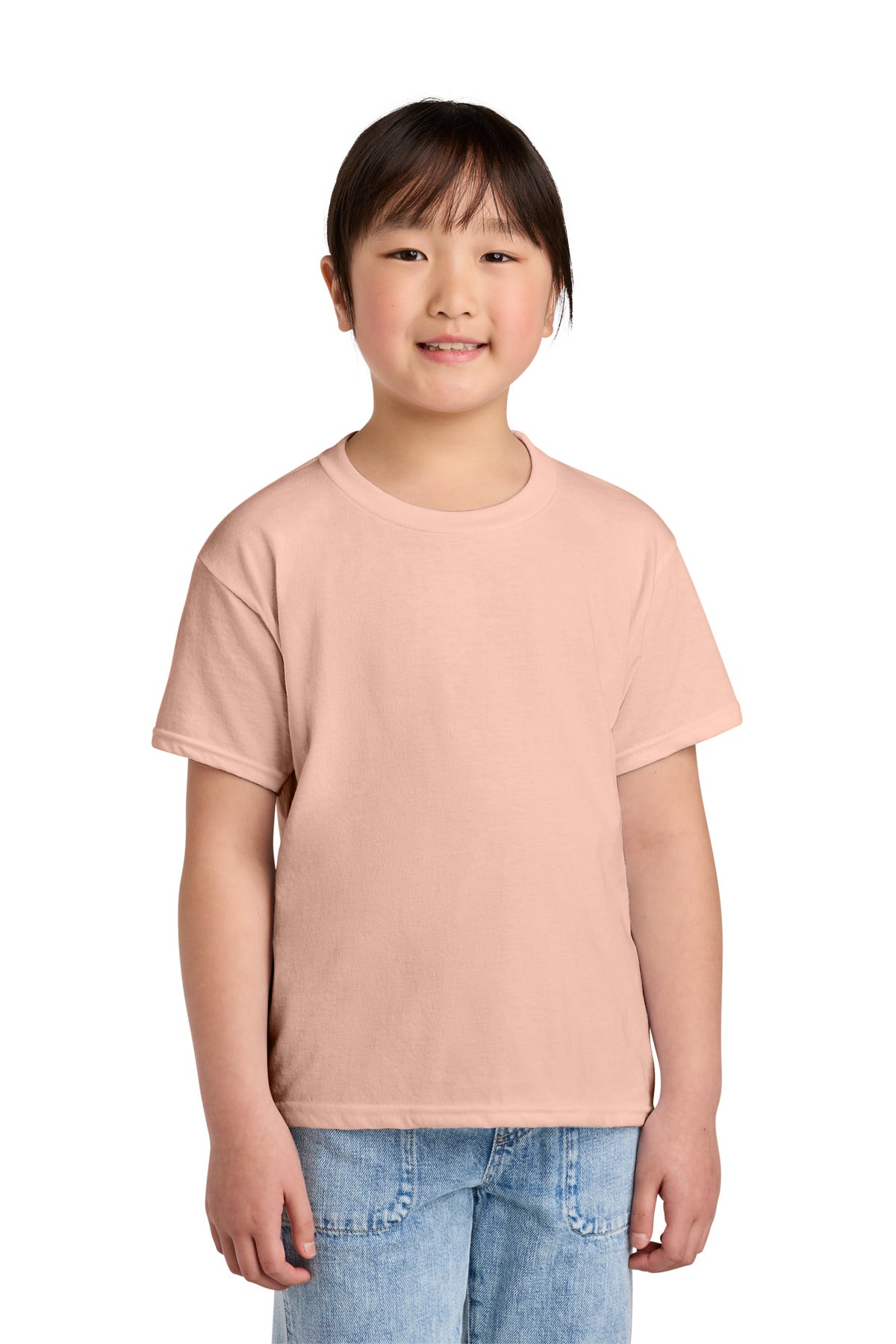 Gildan Youth Softstyle CVC Tee 64000BCVC - Dusty Rose - front