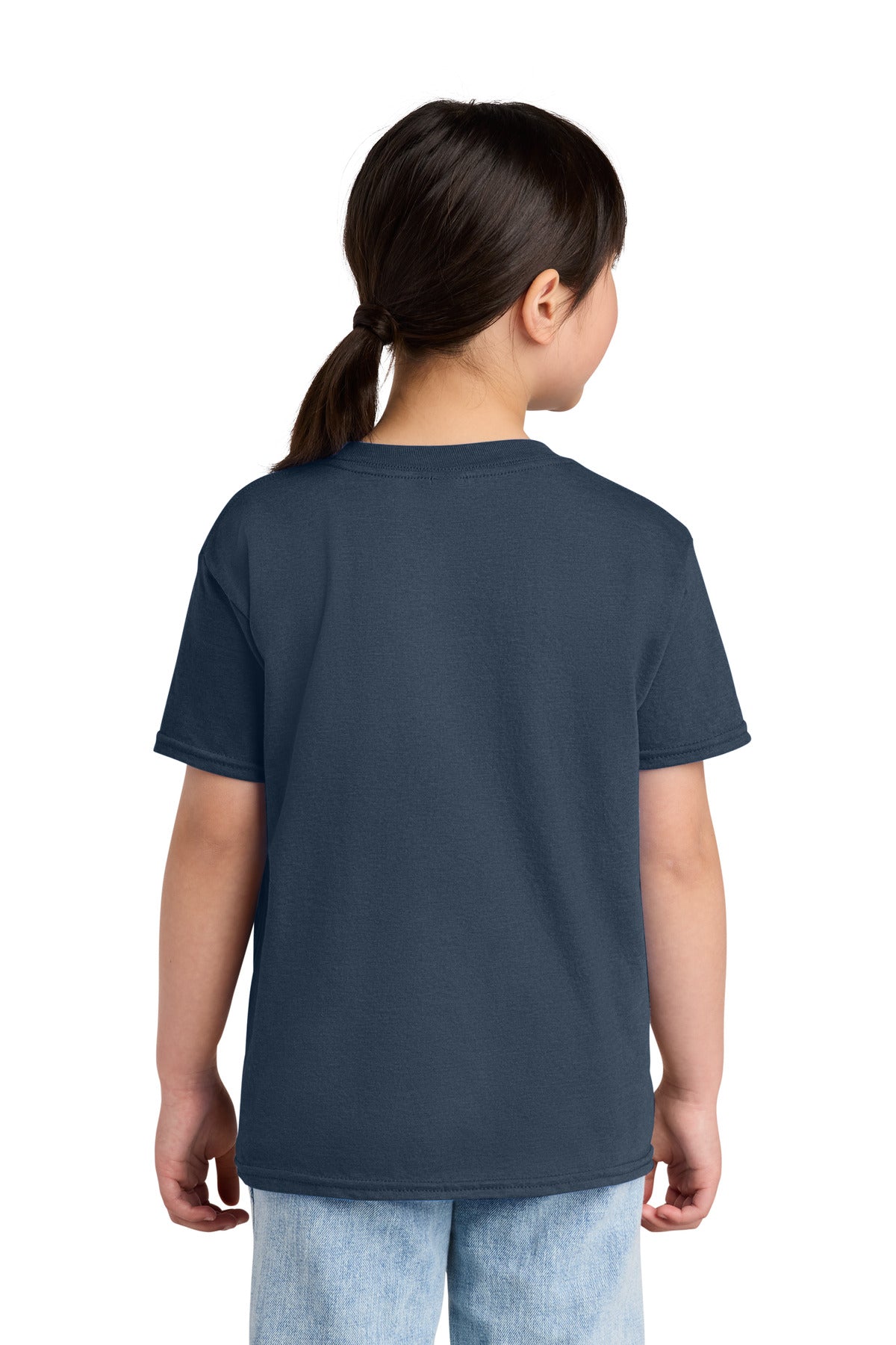 Gildan Youth Softstyle CVC Tee 64000BCVC - Navy Mist - back