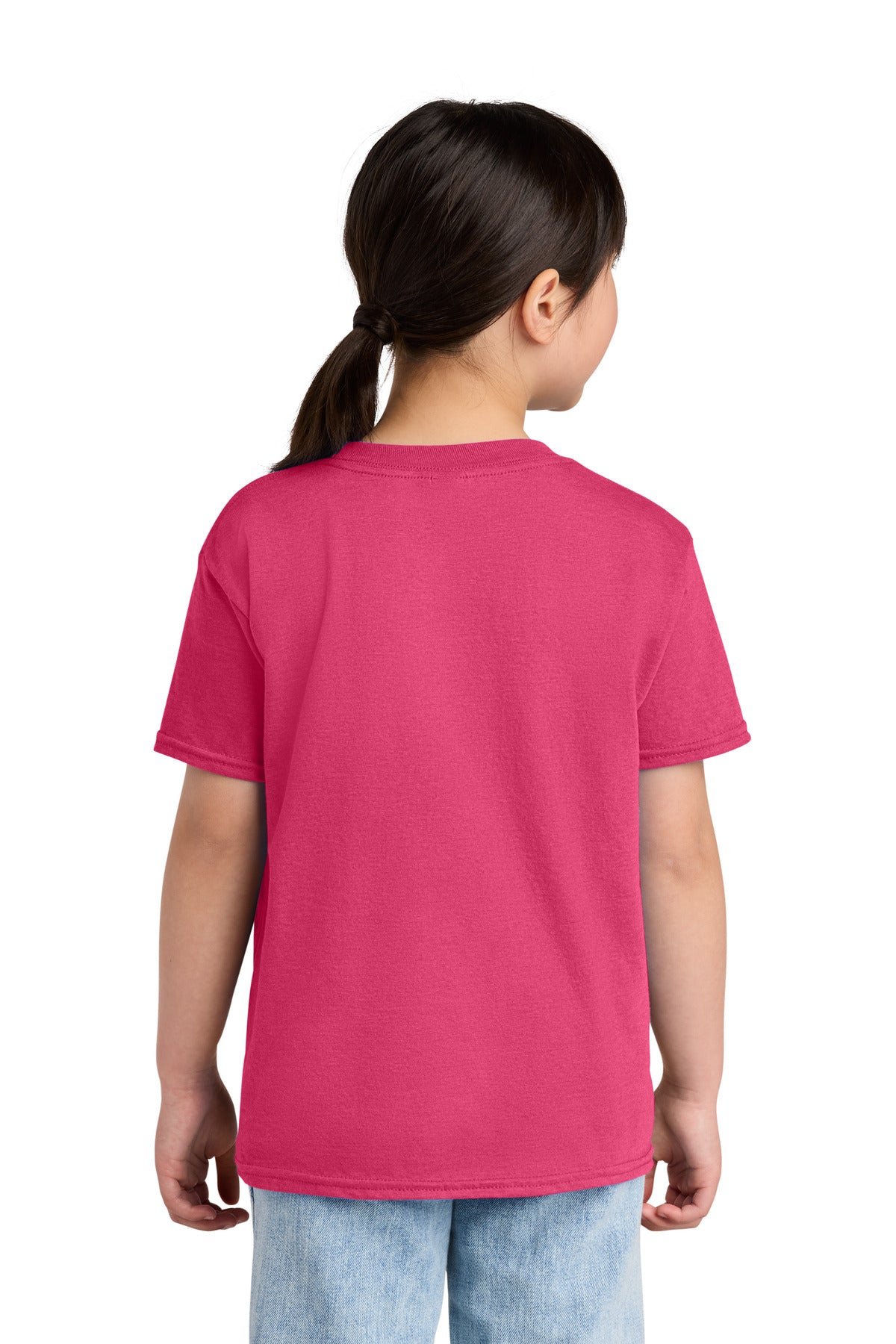 Gildan Youth Softstyle CVC Tee 64000BCVC - Pink Lemonade Mist - back