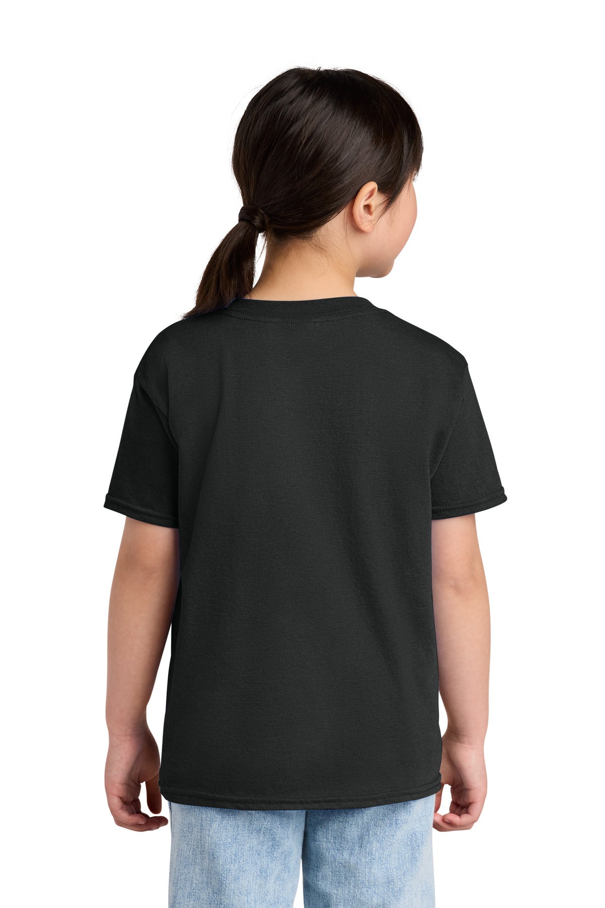 Gildan Youth Softstyle CVC Tee 64000BCVC - Pitch Black Mist - back