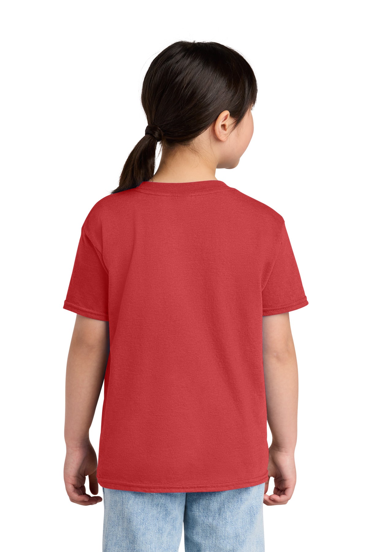 Gildan Youth Softstyle CVC Tee 64000BCVC - Red Mist - back