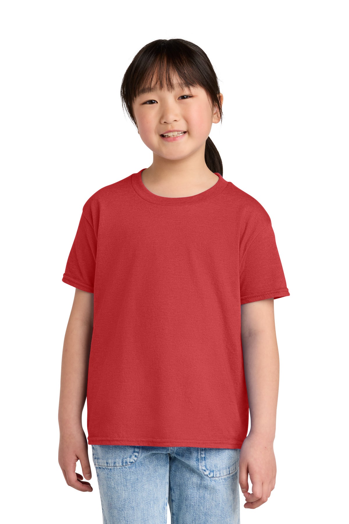 Gildan Youth Softstyle CVC Tee 64000BCVC - Red Mist - front