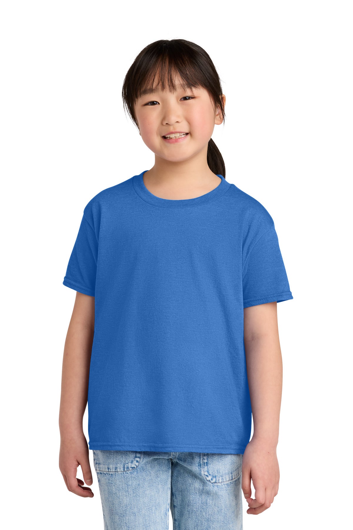 Gildan Youth Softstyle CVC Tee 64000BCVC - Royal Mist - front