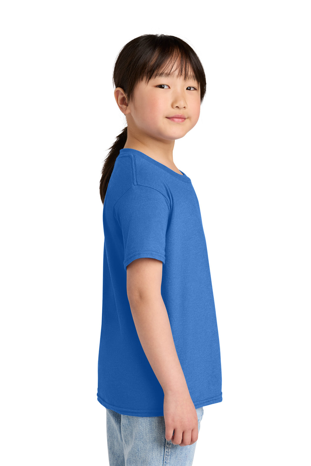 Gildan Youth Softstyle CVC Tee 64000BCVC - Royal Mist - side
