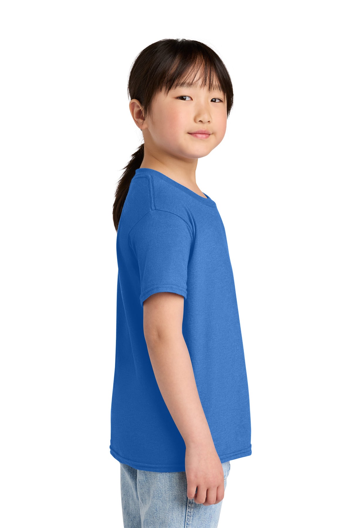 Gildan Youth Softstyle CVC Tee 64000BCVC - Royal Mist - side