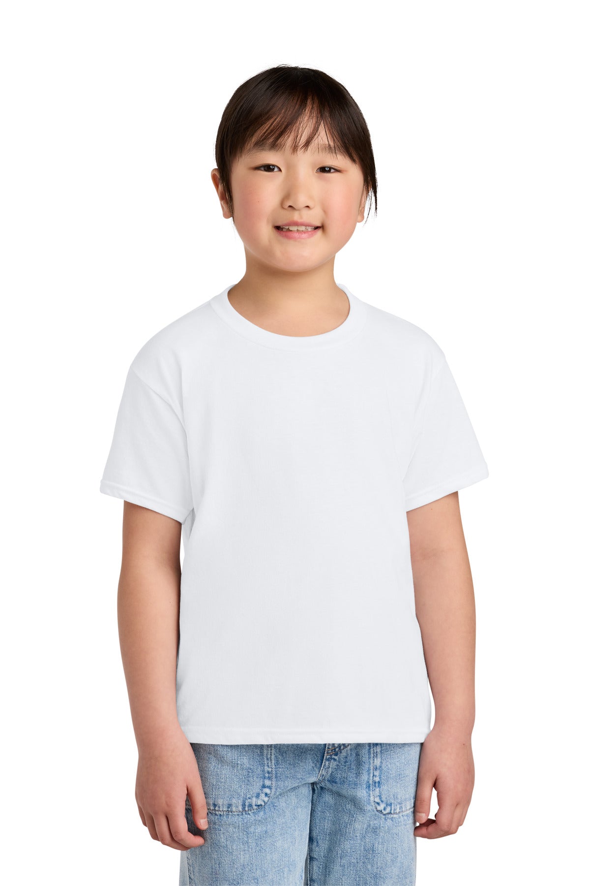Gildan Youth Softstyle CVC Tee 64000BCVC - White - front