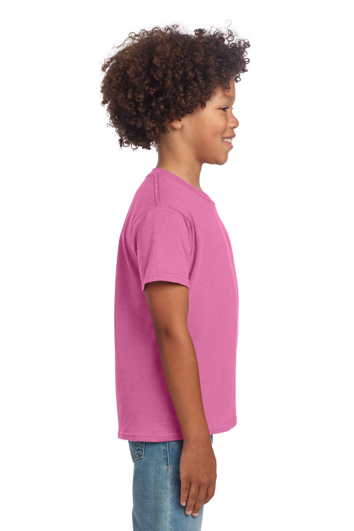 Gildan Youth Softstyle T-Shirt 64000B - Azalea - side