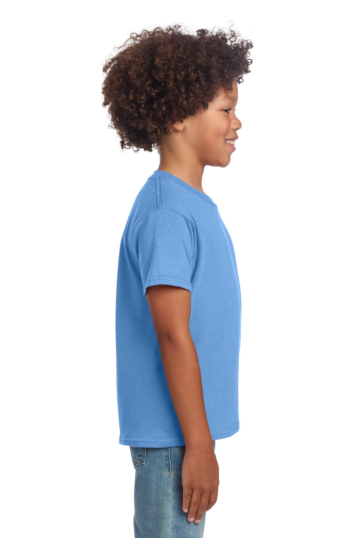 Gildan Youth Softstyle T-Shirt 64000B - Carolina Blue - side