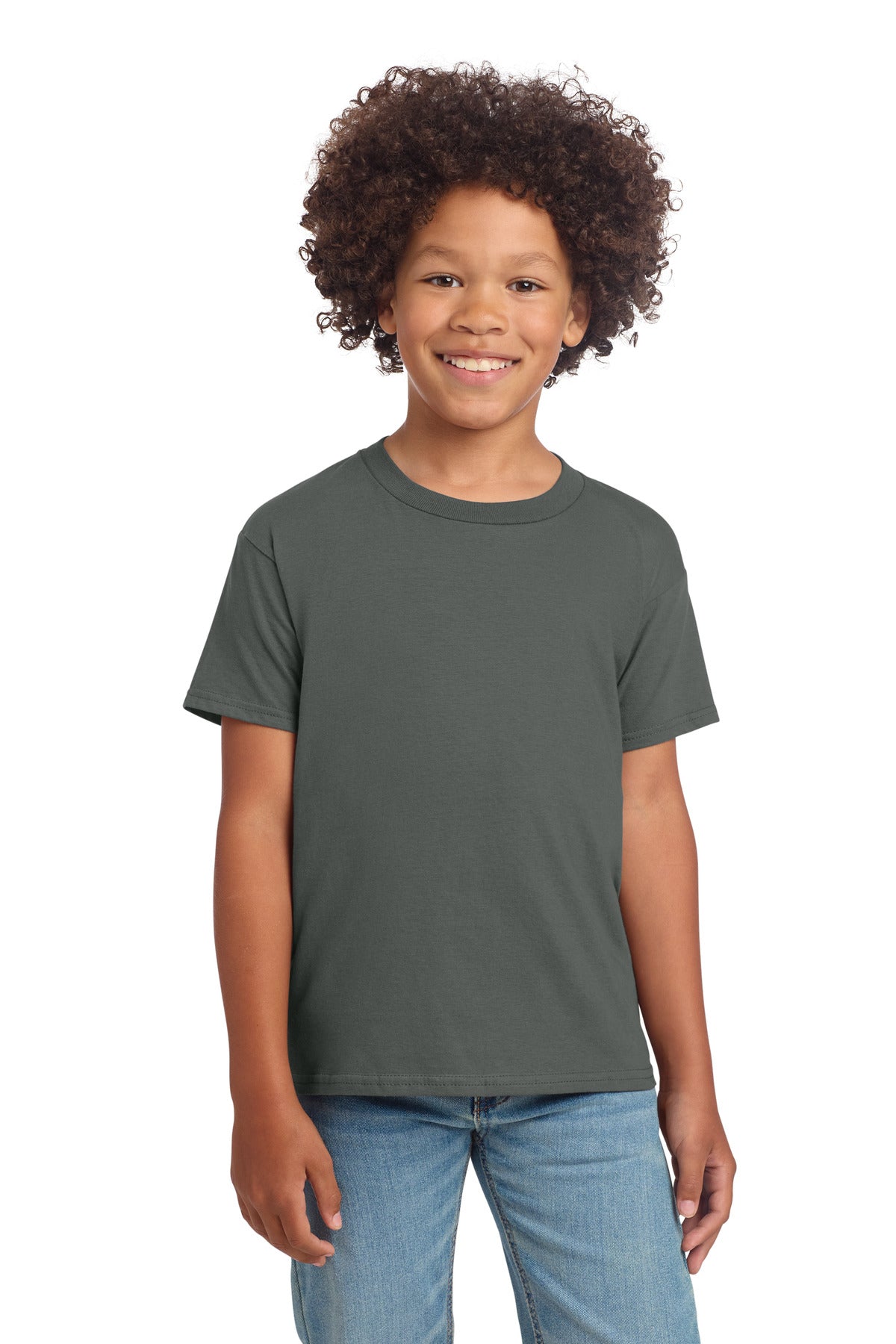 Gildan Youth Softstyle T-Shirt 64000B - Charcoal - front