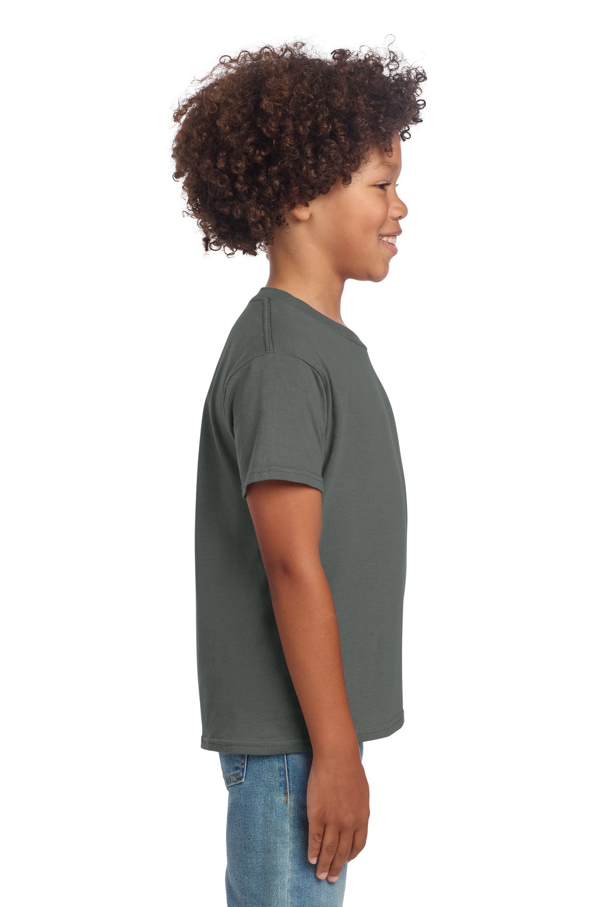 Gildan Youth Softstyle T-Shirt 64000B - Charcoal - side