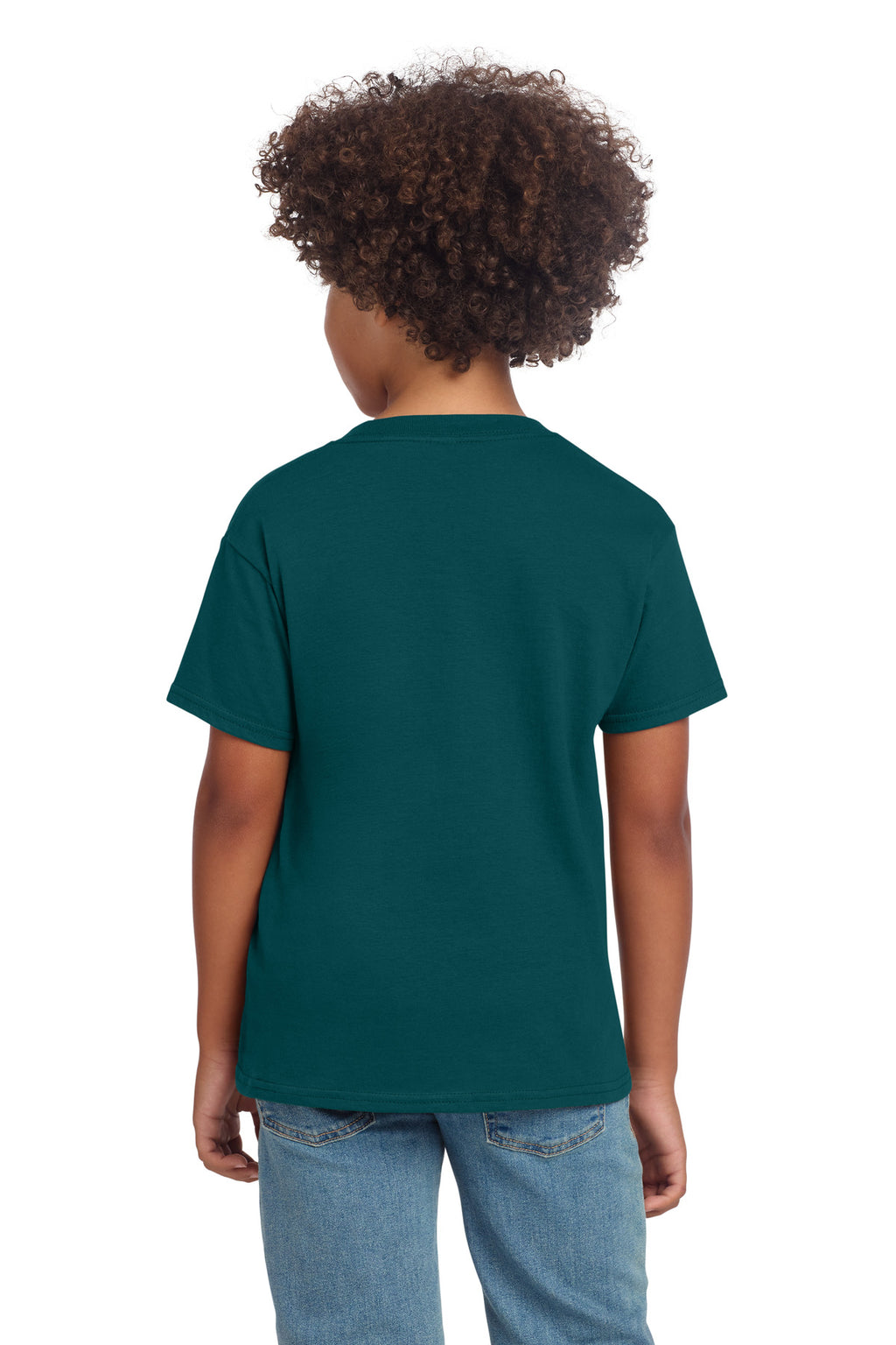 Gildan Youth Softstyle T-Shirt 64000B - Fan Marine Green - back