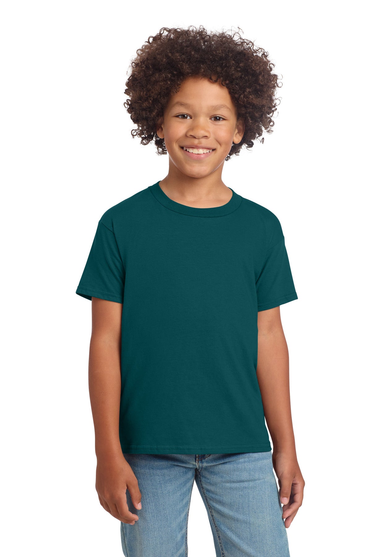 Gildan Youth Softstyle T-Shirt 64000B - Fan Marine Green - front